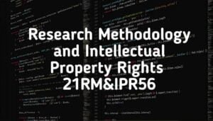 Research Methodology and Intellectual Property Rights