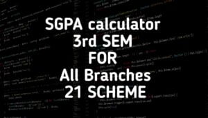 sgpa calculator 3rd sem 21 scheme