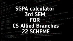 sgpa calculator 3rd sem for CSE 22 scheme